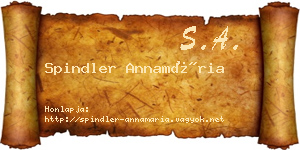 Spindler Annamária névjegykártya
